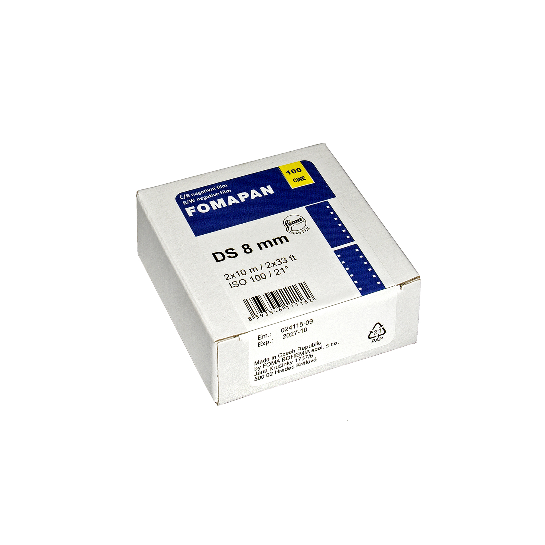 FOMAPAN 100 Cine DS8 /10 BM