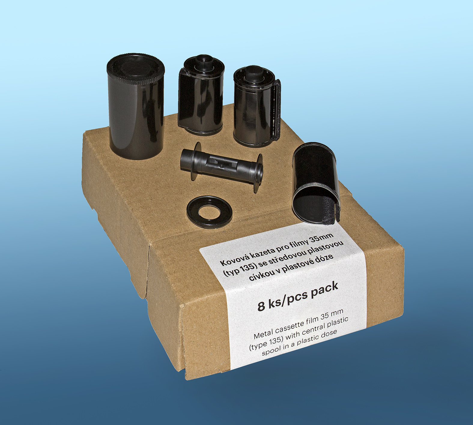 KAZETA KOVOVÁ typ 135 + plast.dóza, 8 ks/bal
