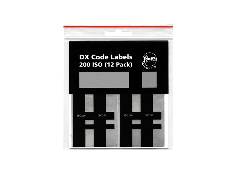 SELF-ADHESIVE DX CODES, ISO 200 for films in type 135 cassettes