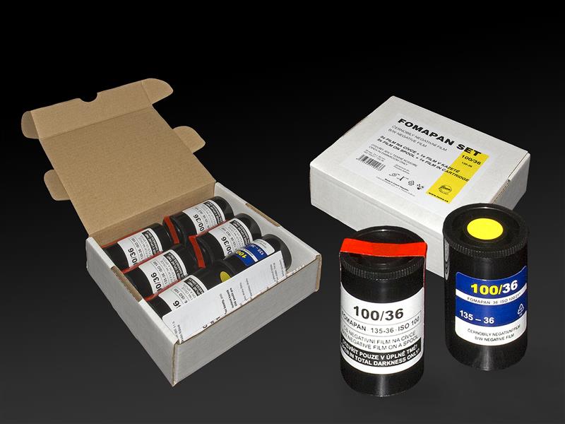 FOMAPAN 100 - 135 set.6x film 35 mm/36 on spool + 1 cartrige