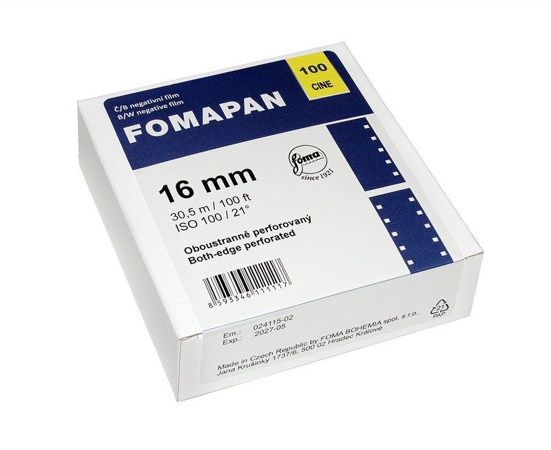 FOMAPAN 100 Cine 16 MM/30,5 BM 2xPERFO