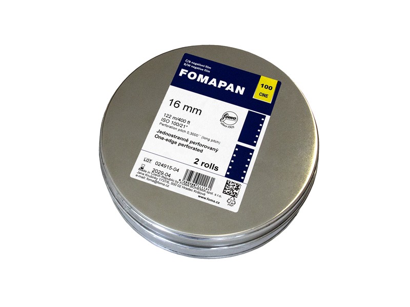 FOMAPAN 100 Cine 16 MM/BM 1xPERFO - 2 x 122  meters