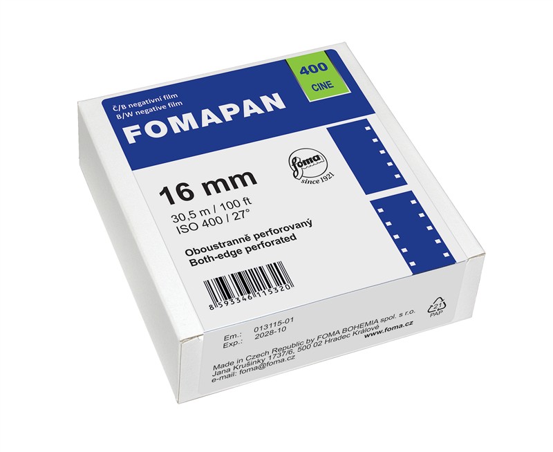 FOMAPAN 400 Cine 16 MM/30,5 BM 2xPERFO